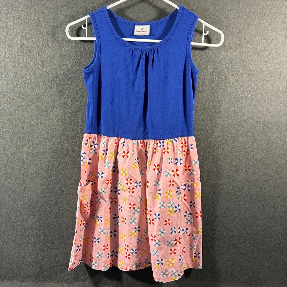 hanna andersson girls cotton dress 140 10 pink umbrella novelty pockets Pinwheel